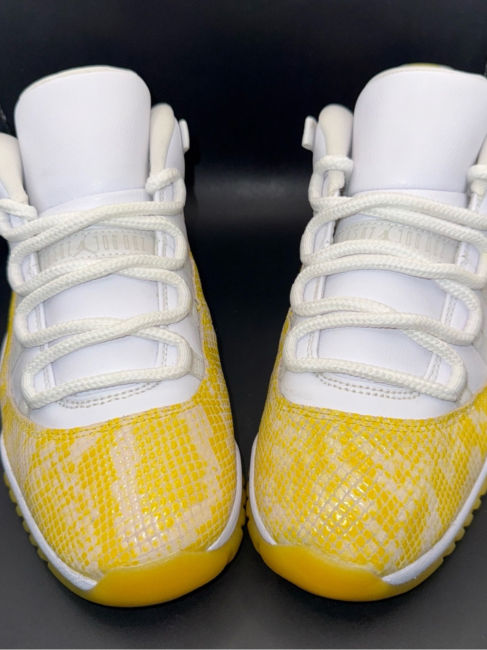 Size 9.5 - Air Jordan 11 Low Yellow Snakeskin Wmns, AH7860-107, No Box/Insoles